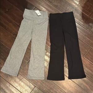 2 Pair of J. Crew Girls Everyday Flare Ribbed Leggings